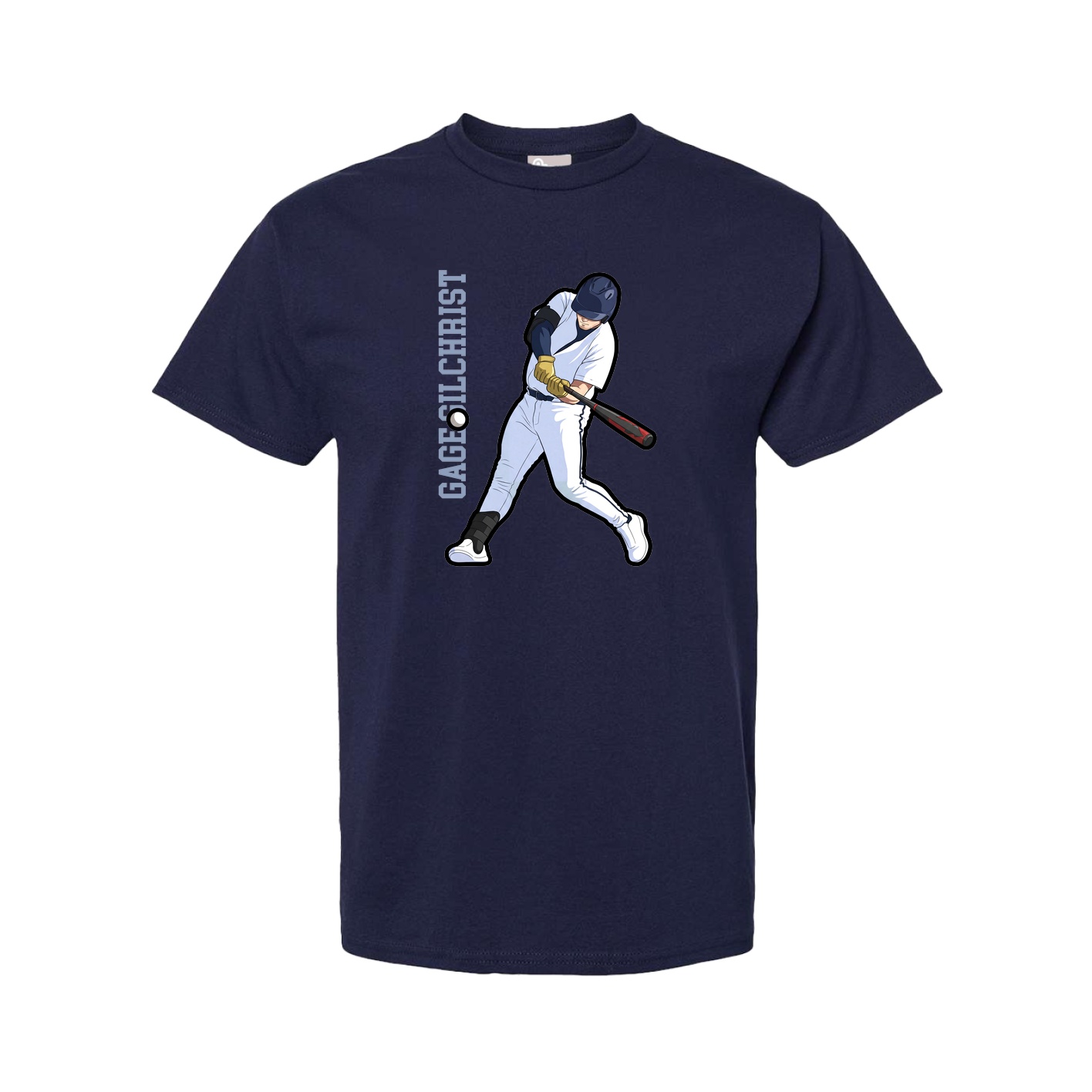Youth Tee — Name Vertical in Navy