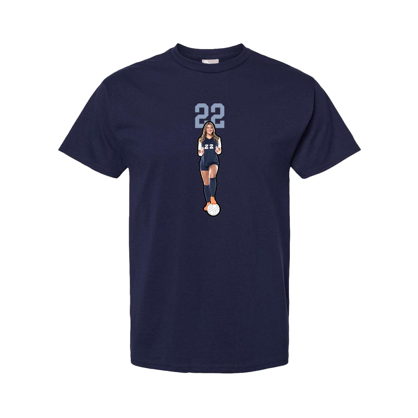 Tee — Number Top in Navy
