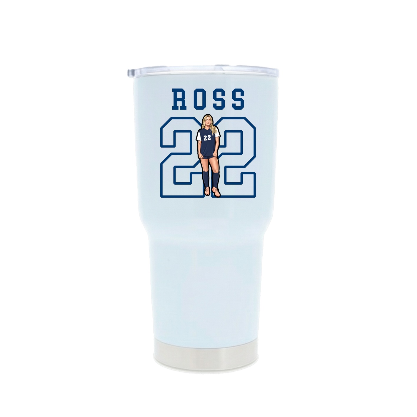 30oz Stainless Steel Tumbler — Shirsey in White