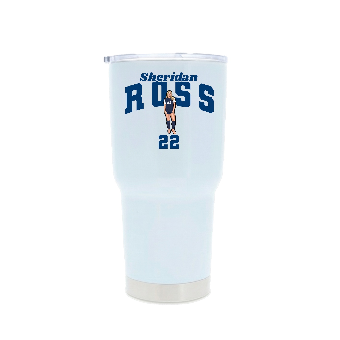 30oz Stainless Steel Tumbler — Signature Arch in White