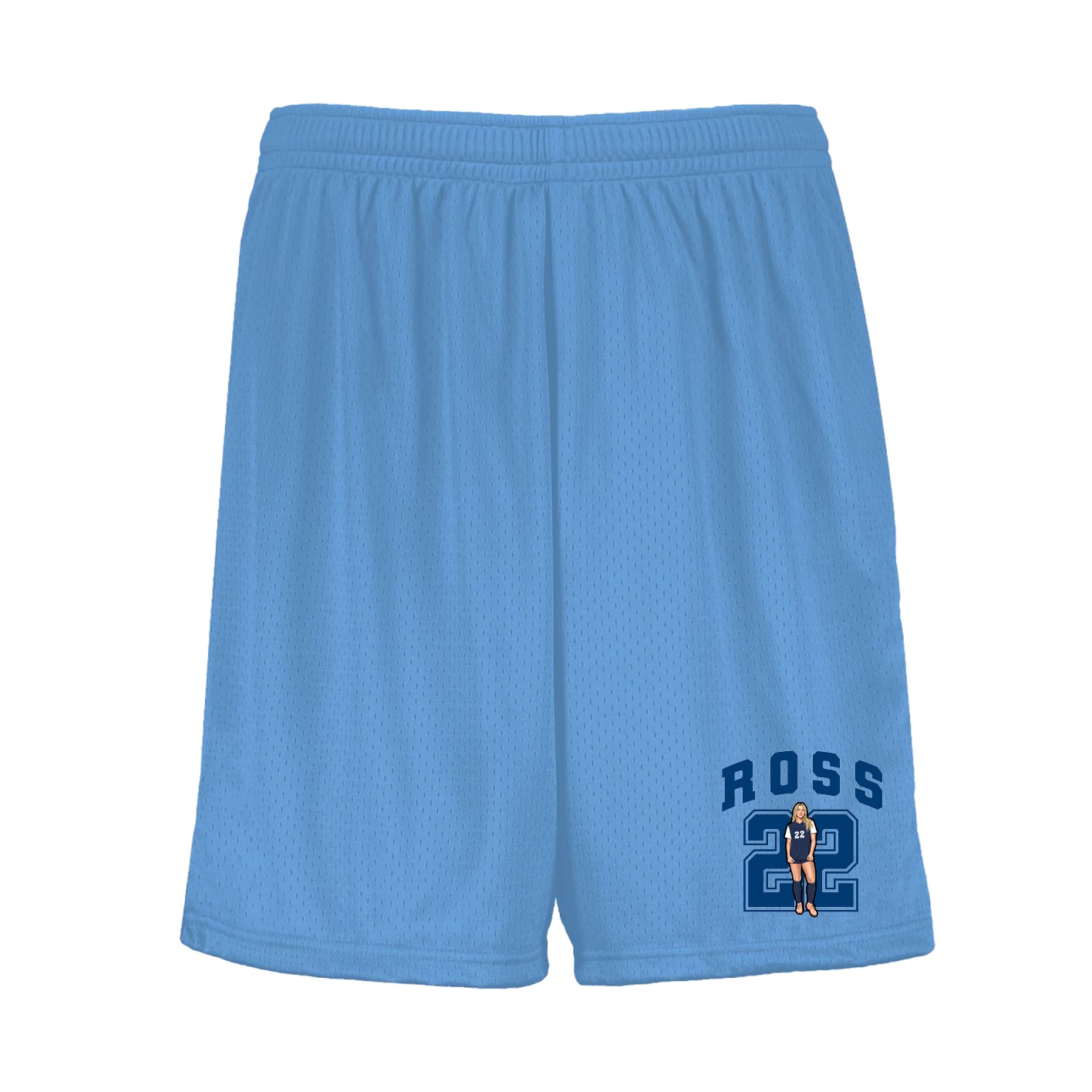 Shorts — Number in Light Blue