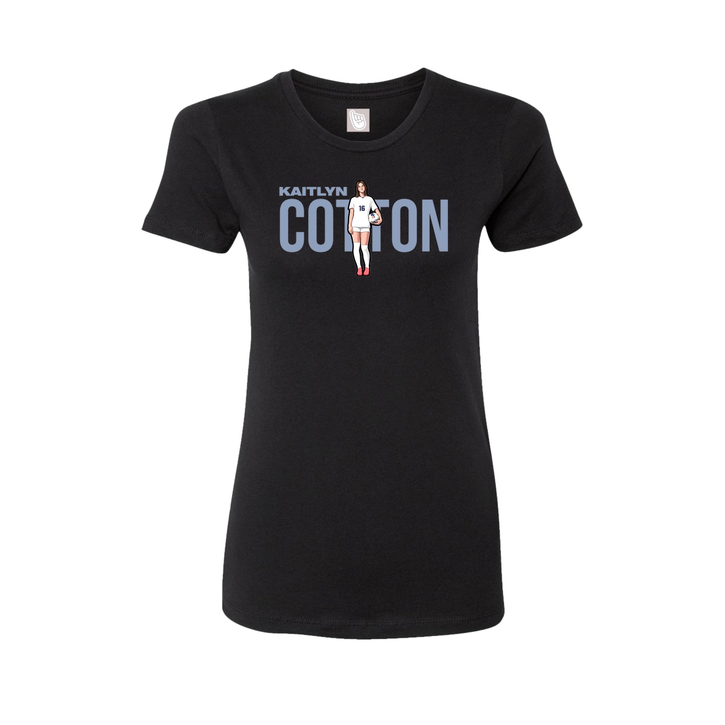 Fitted Women's Tee — Player Name in Black
