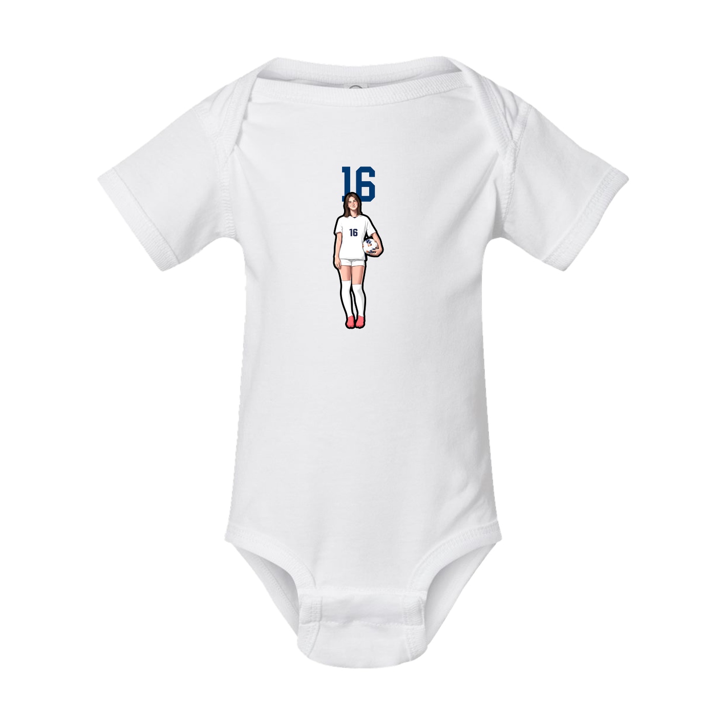 Baby Onesie — Number Top in White