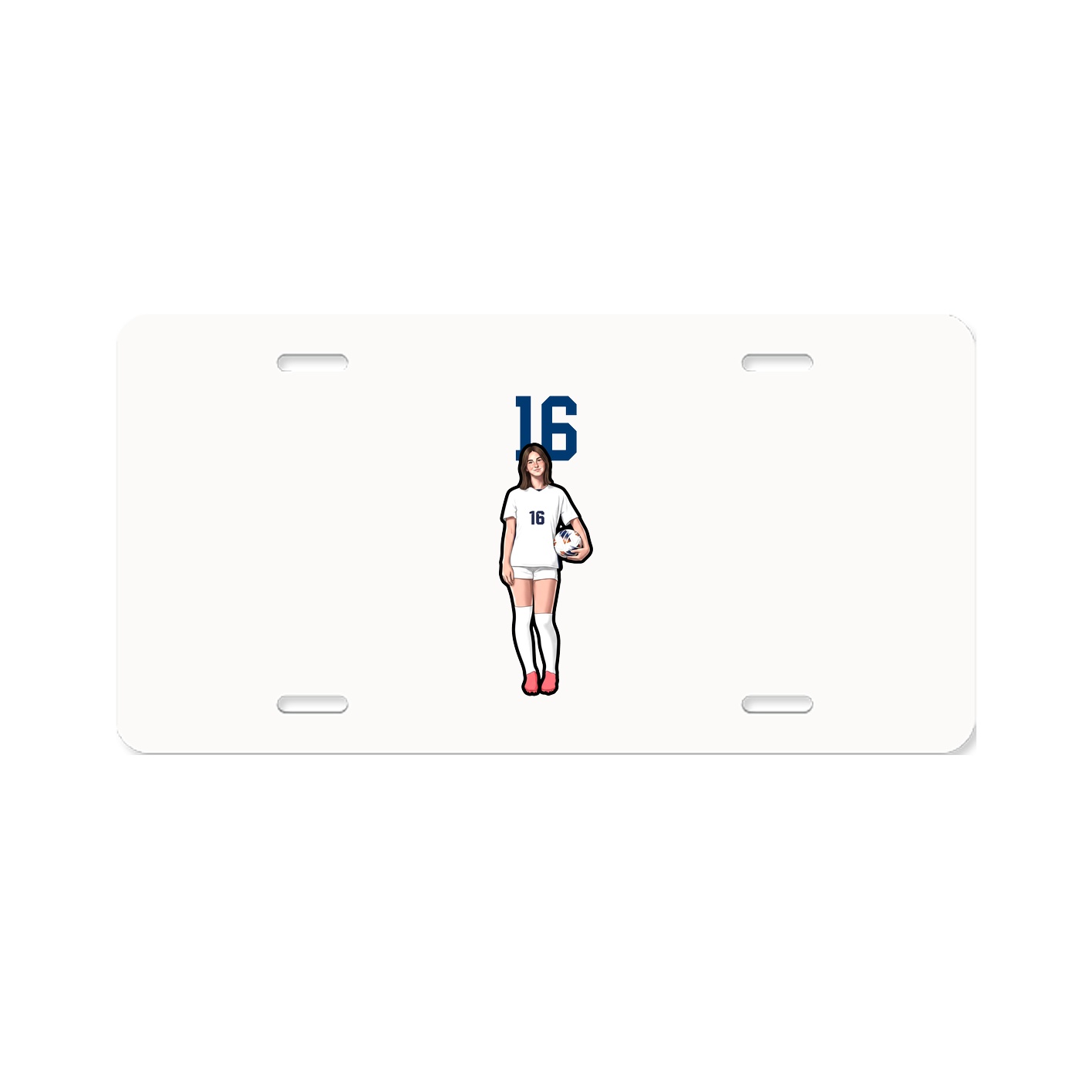 License Plate — Number Top in Classic