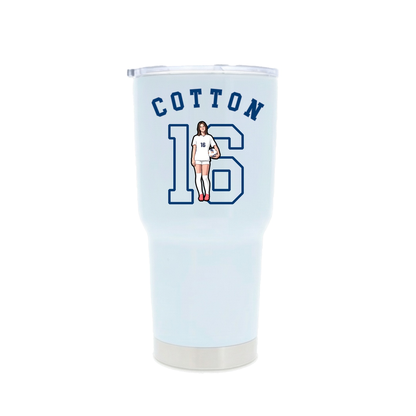 30oz Stainless Steel Tumbler — Shirsey Arch in White
