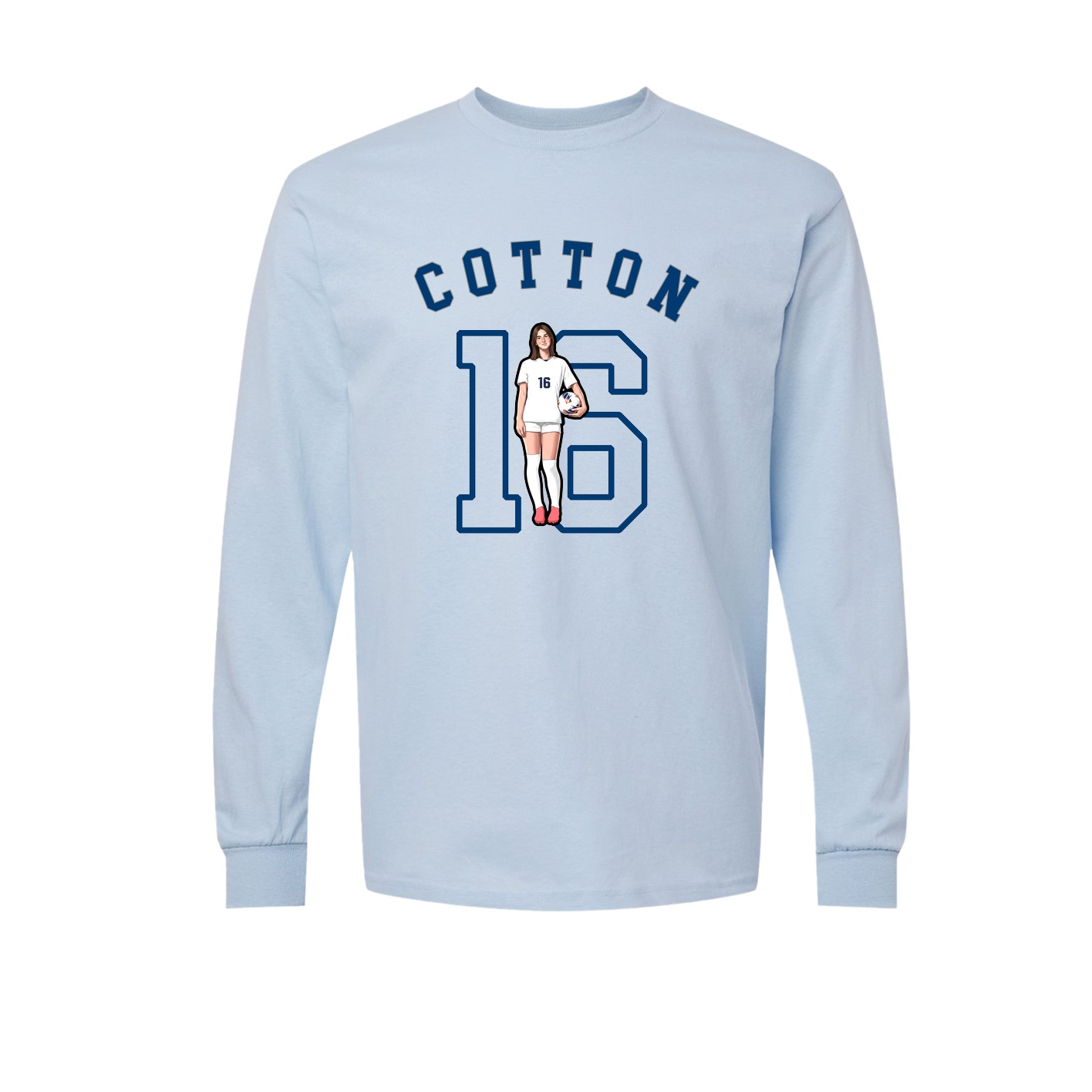 Long Sleeve Tee — Shirsey Arch in Light Blue