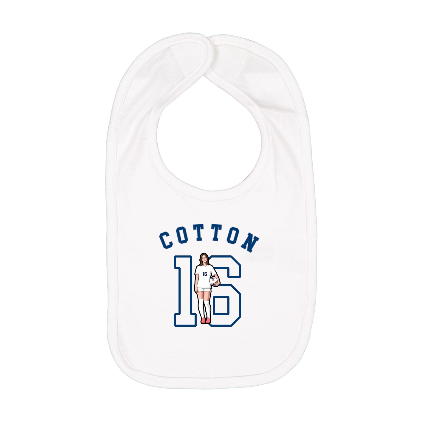 Infant Bib — Shirsey Arch in White