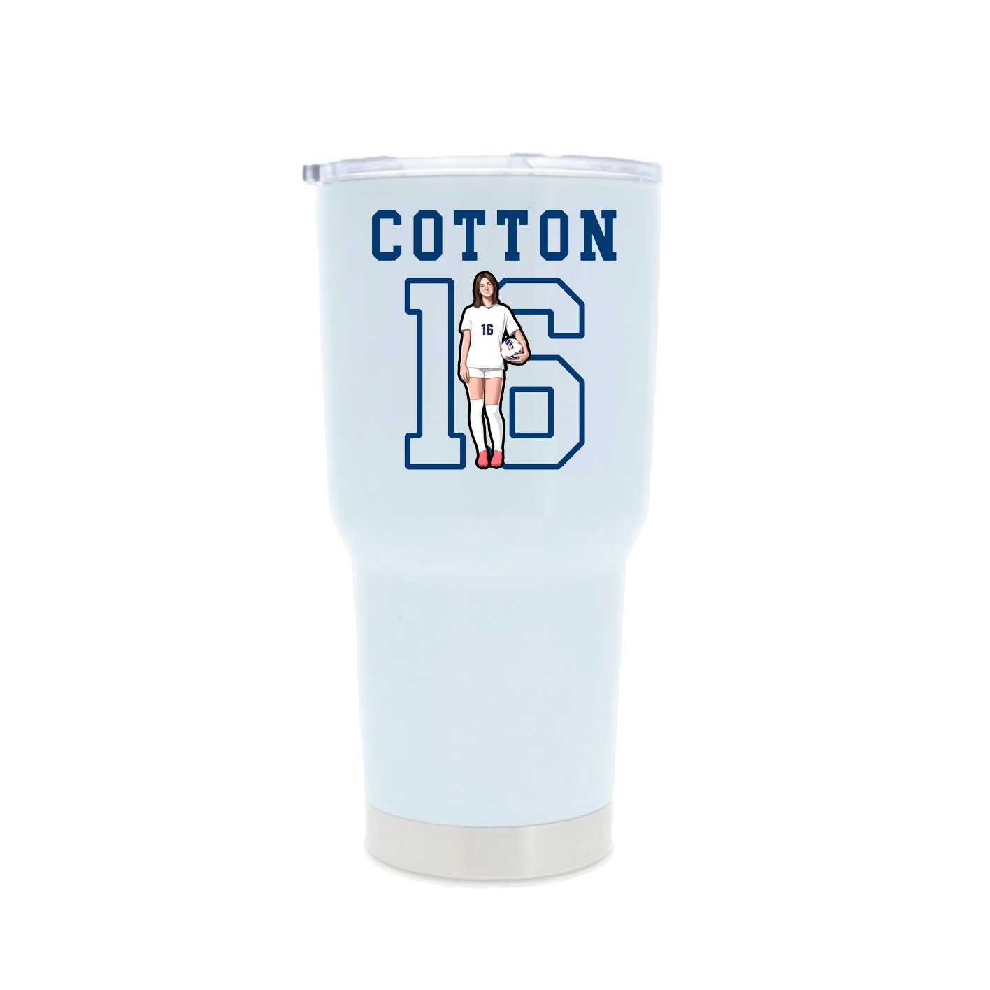 30oz Stainless Steel Tumbler — Shirsey in White