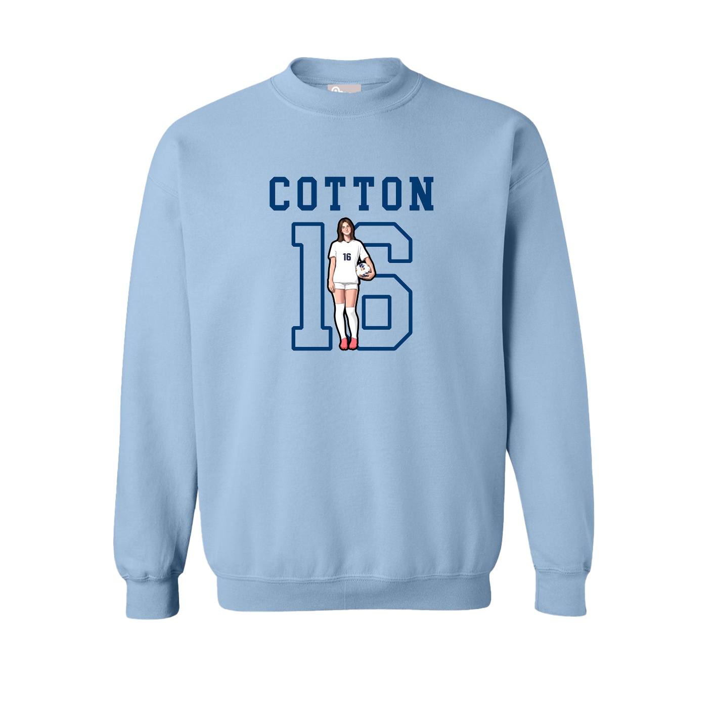Fleece Crew — Shirsey in Light Blue