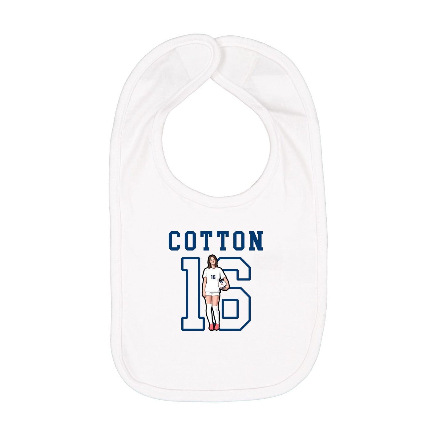Infant Bib — Shirsey in White