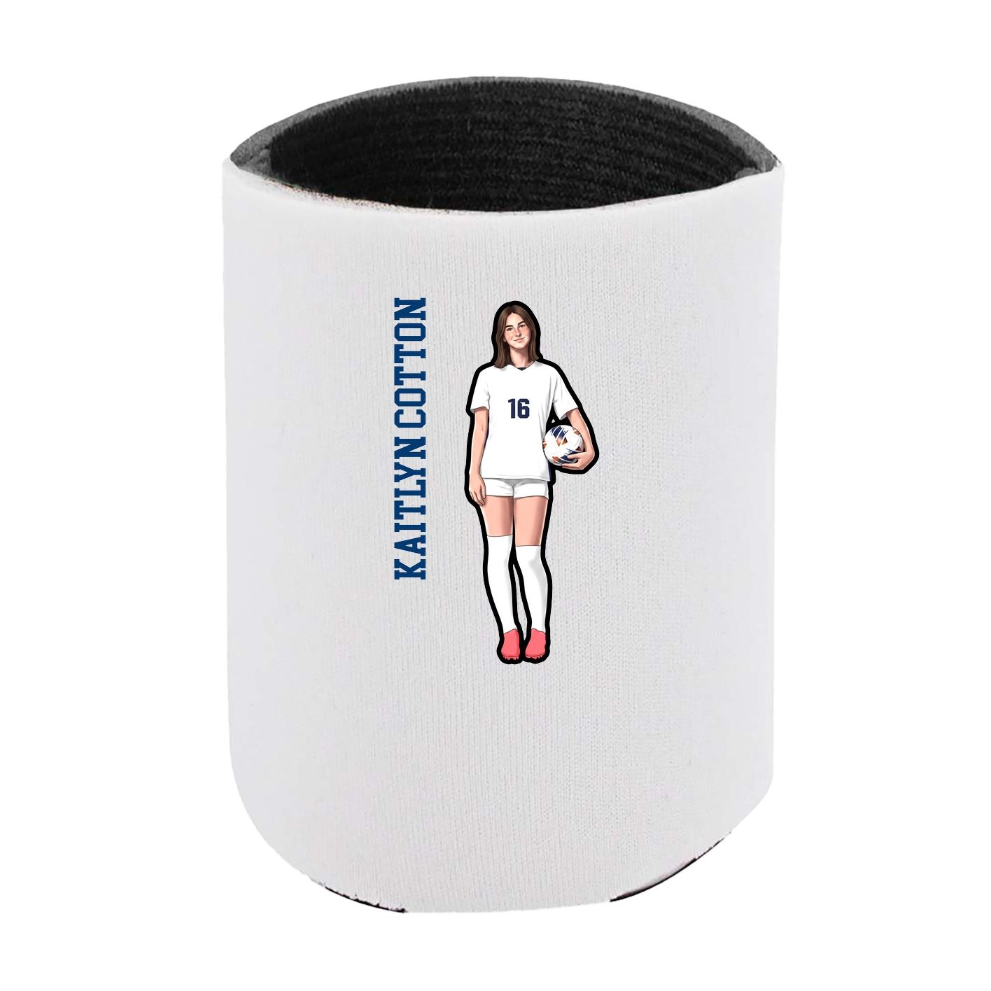 Can Holder — Name Vertical in White