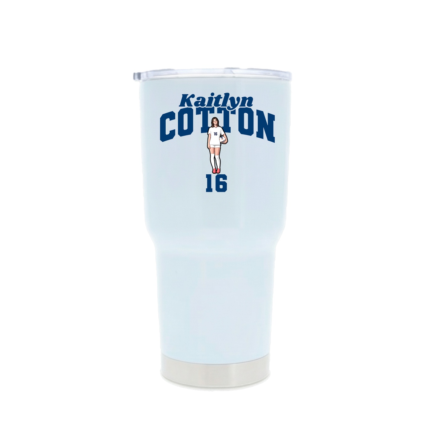 30oz Stainless Steel Tumbler — Signature Arch in White