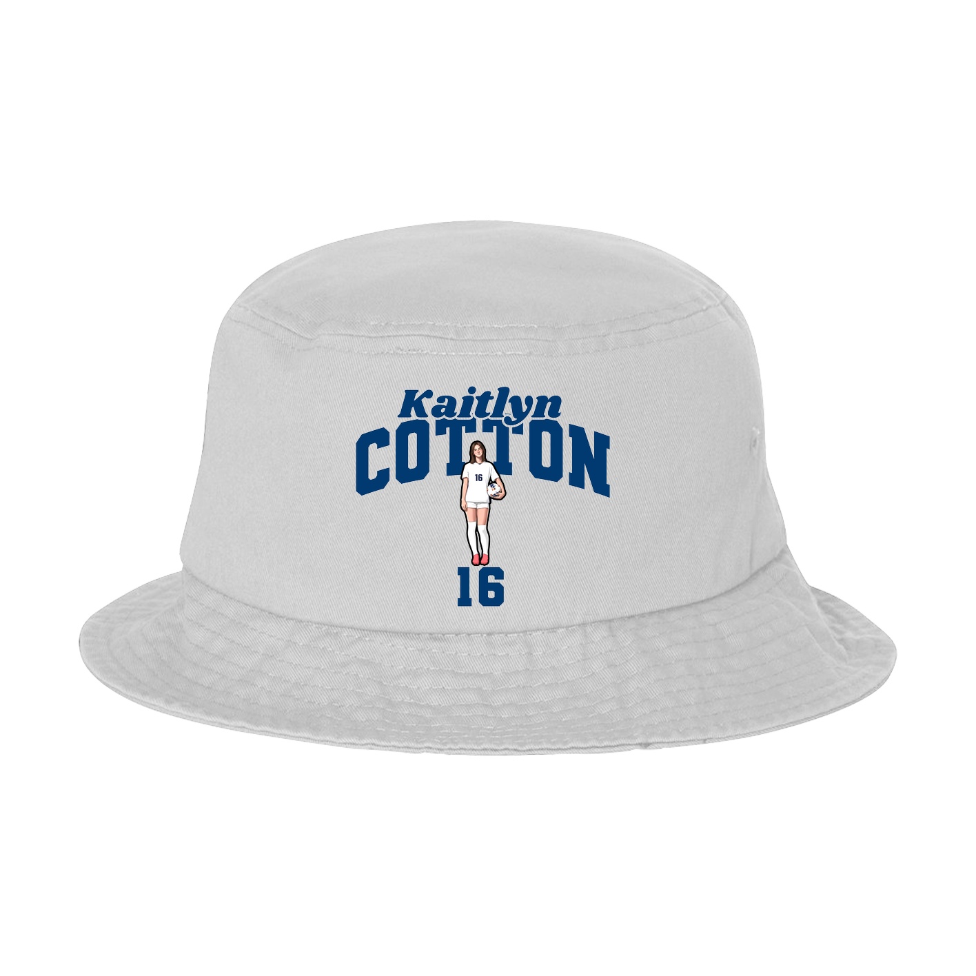 Bucket Cap — Signature Arch in White