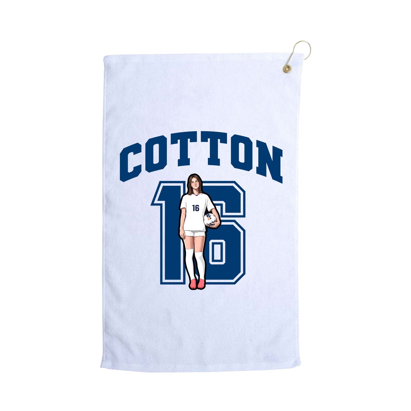 Golf Towel — Number in White