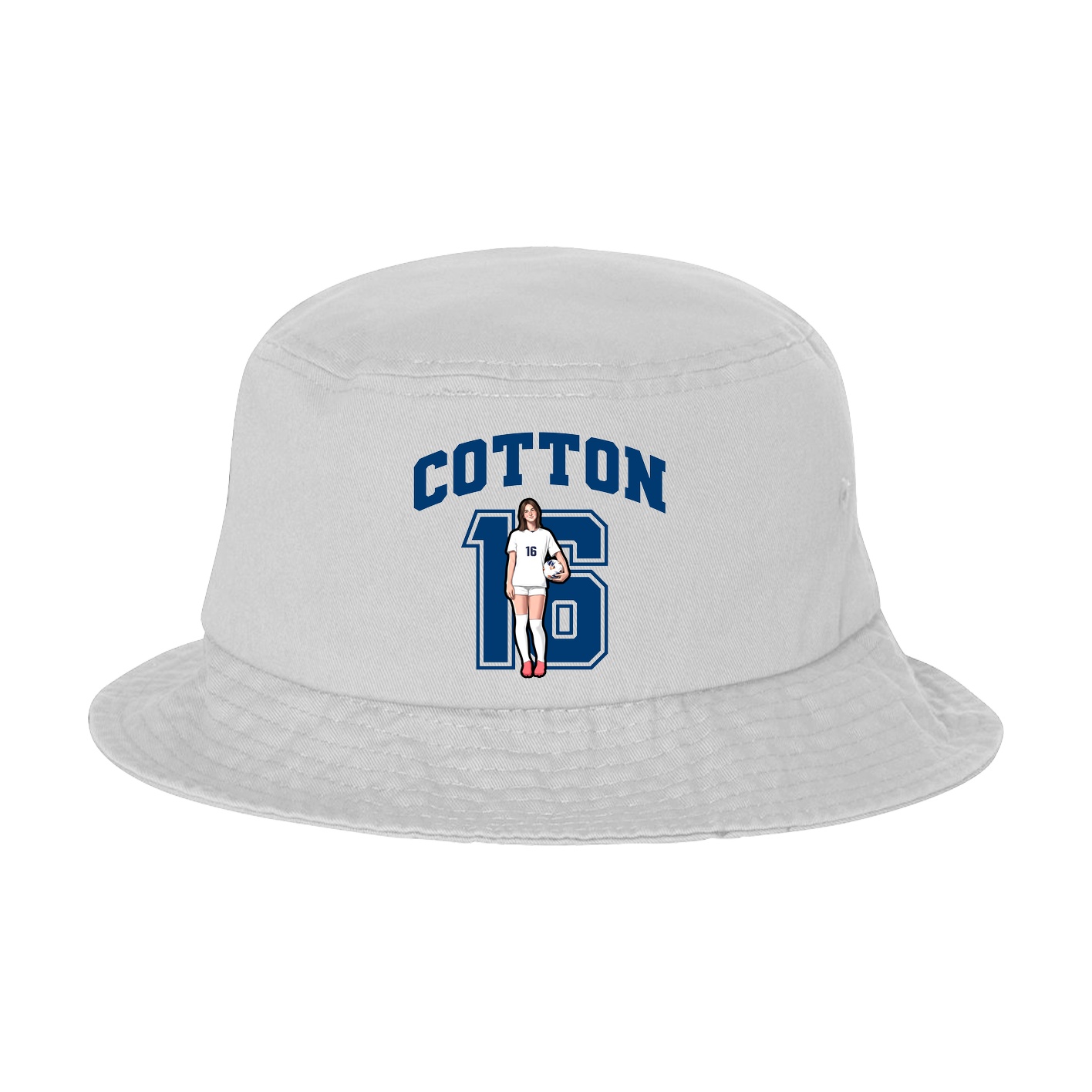 Bucket Cap — Number in White