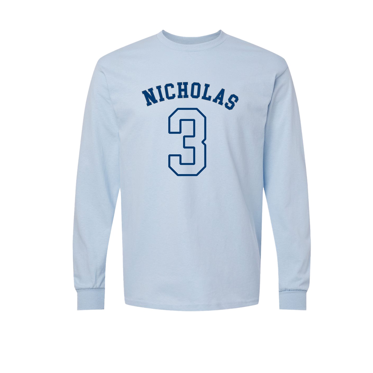 Long Sleeve Tee — Shirsey Arch in Light Blue