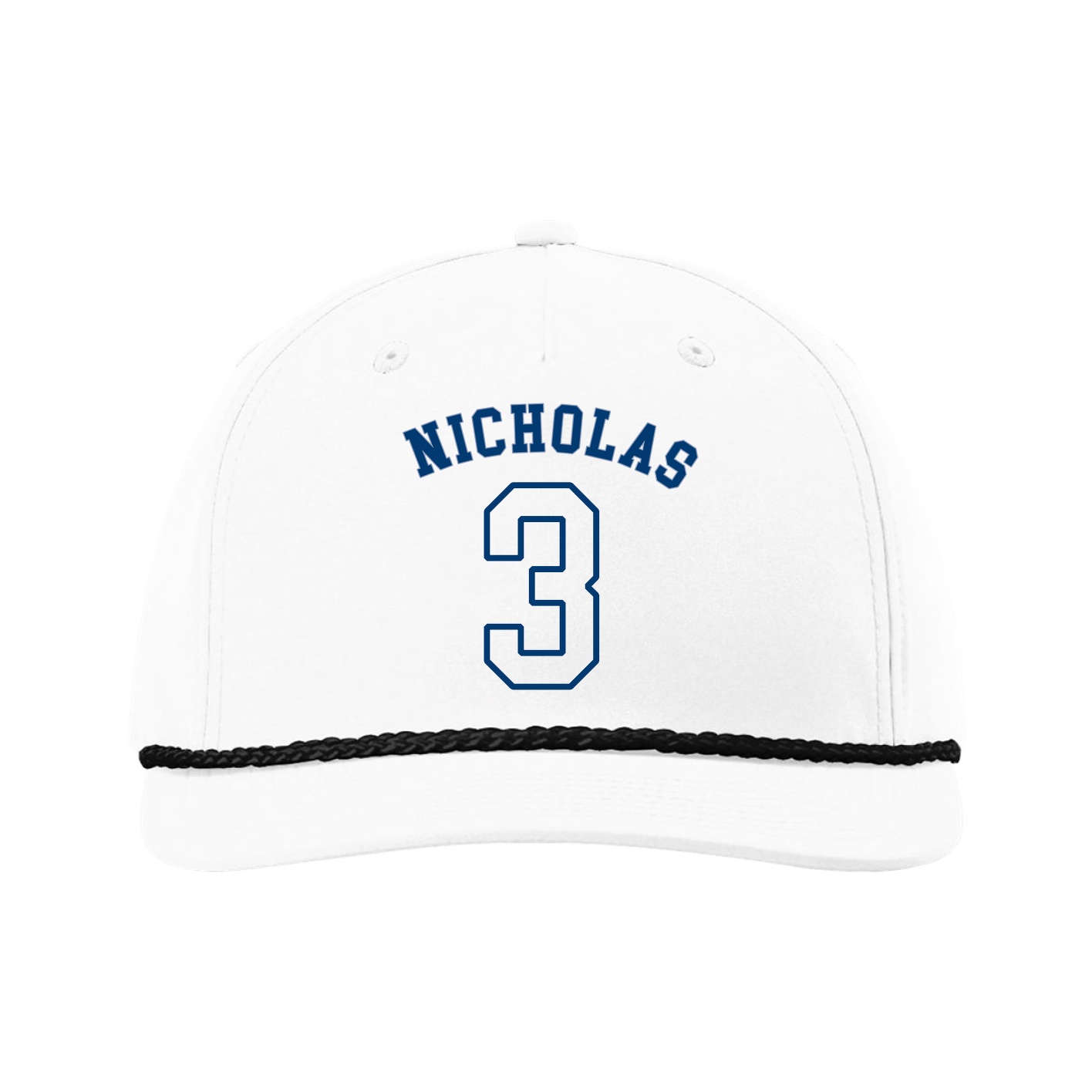 Five-Panel Classic Rope Cap — Shirsey Arch in White