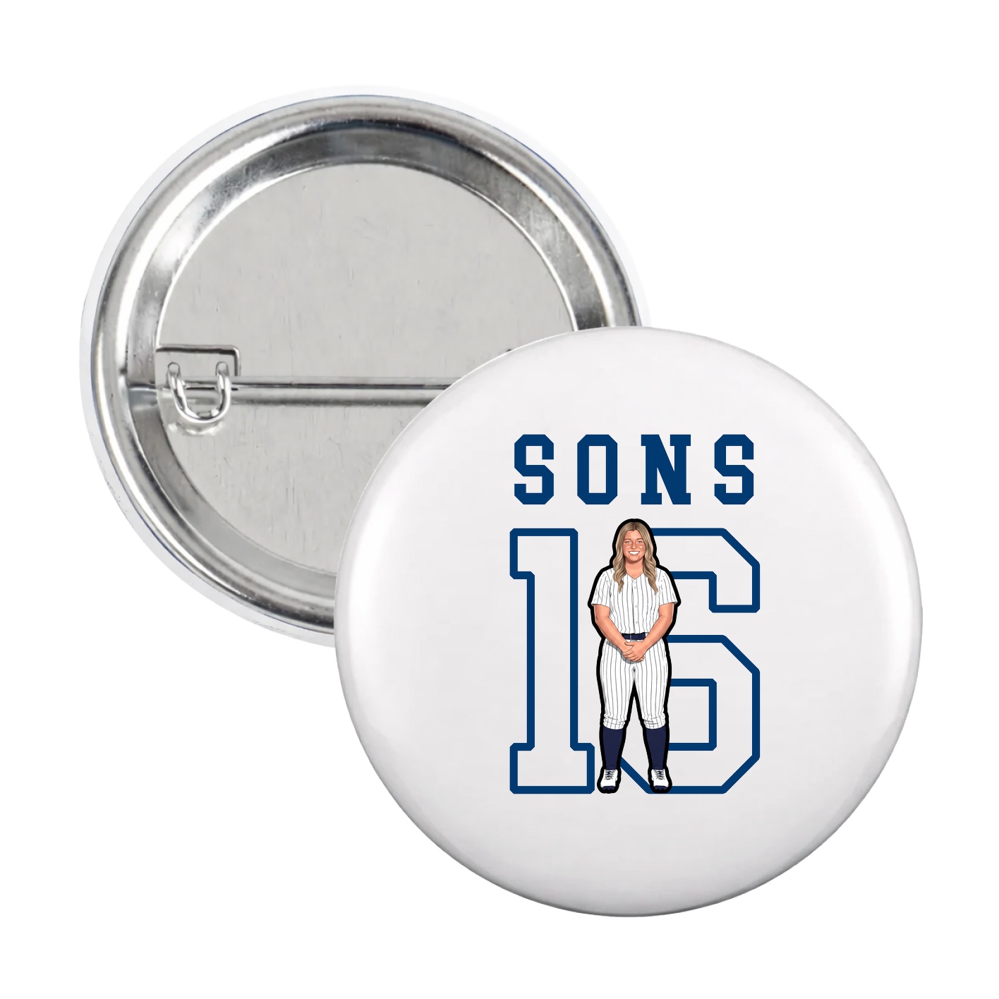 Game Day Button — Shirsey in White
