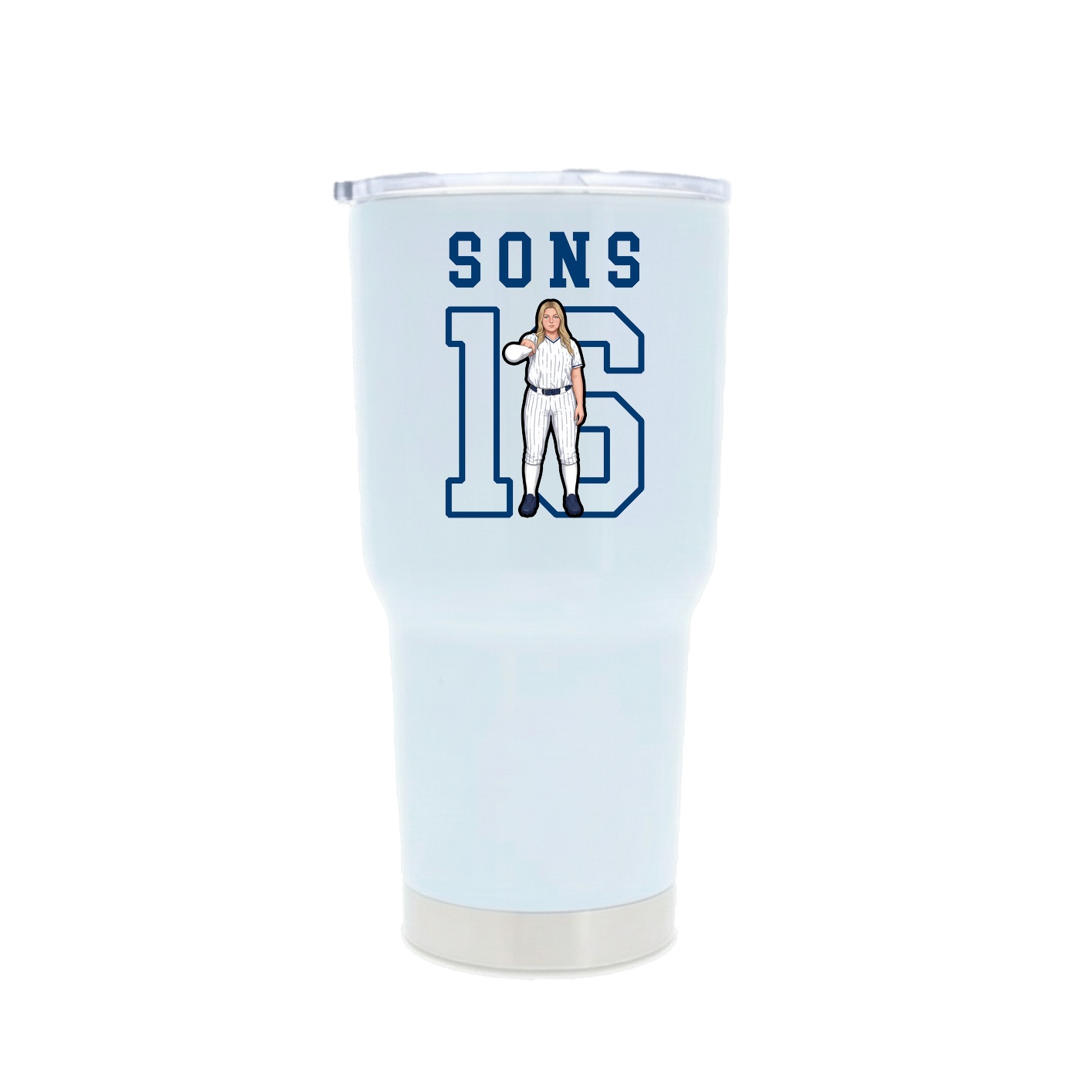 30oz Stainless Steel Tumbler — Shirsey in White