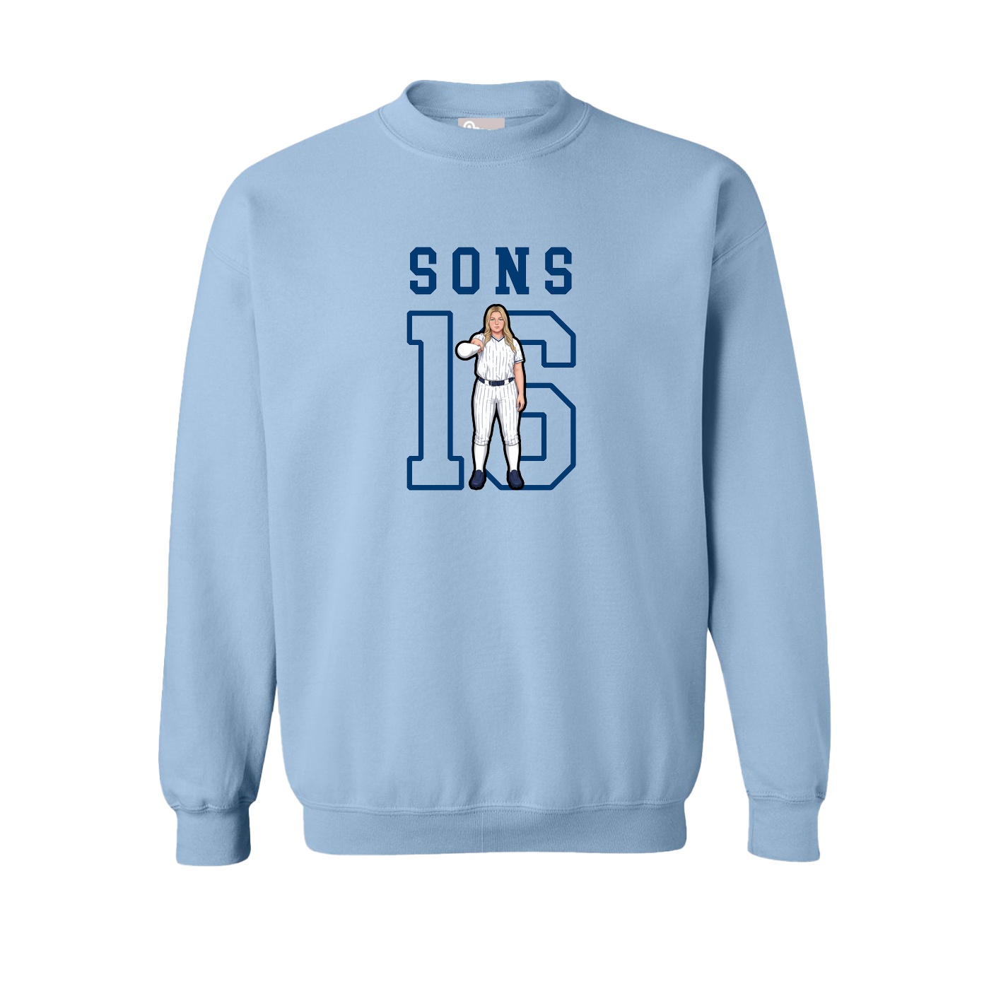 Fleece Crew — Shirsey in Light Blue
