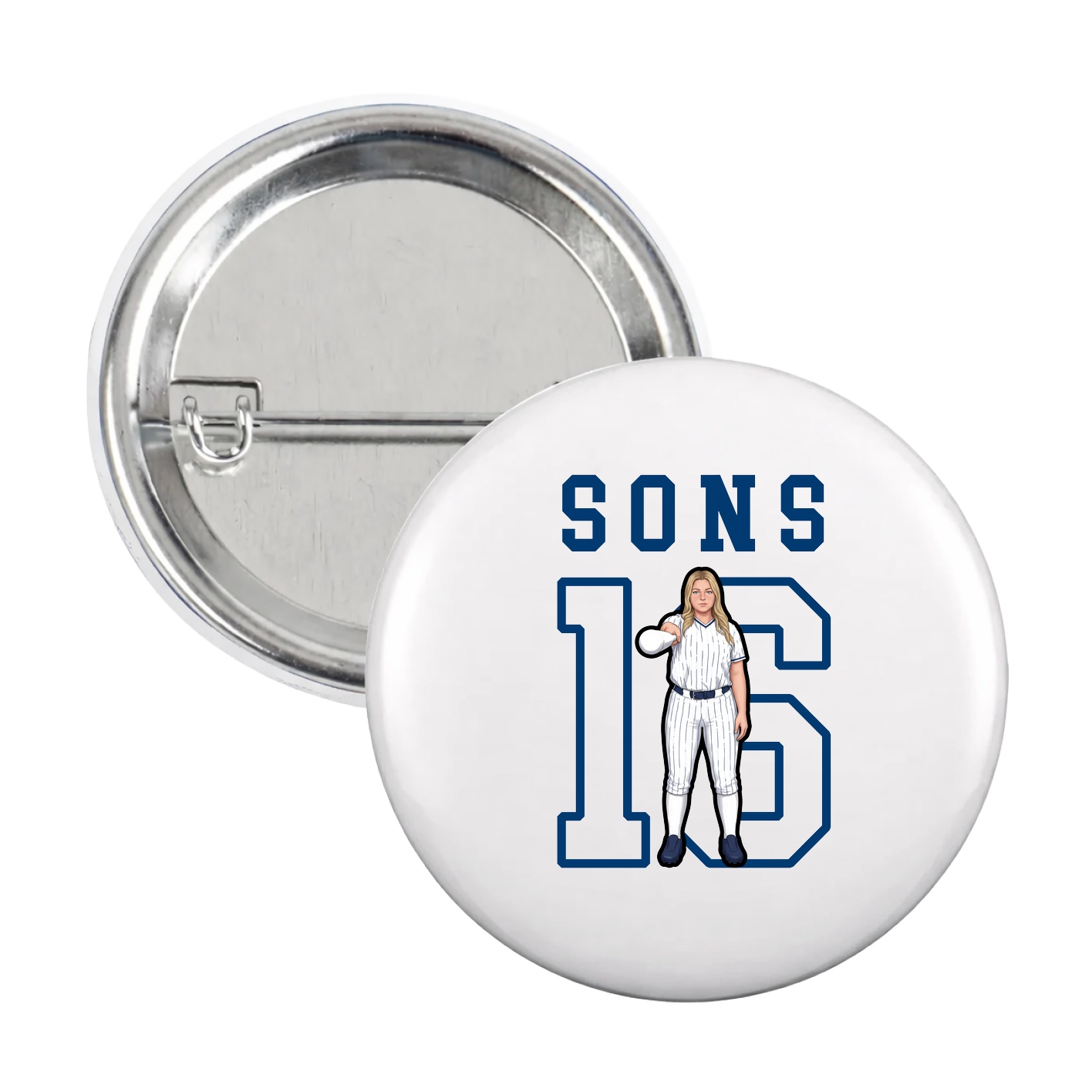 Game Day Button — Shirsey in White