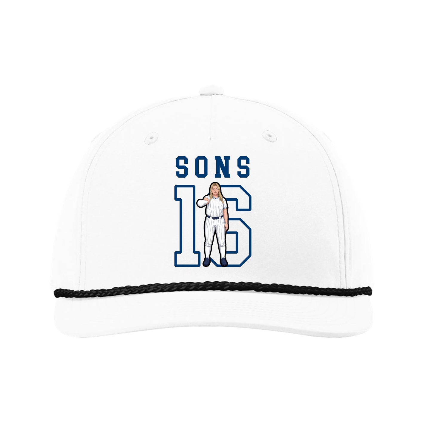 Five-Panel Classic Rope Cap — Shirsey in White