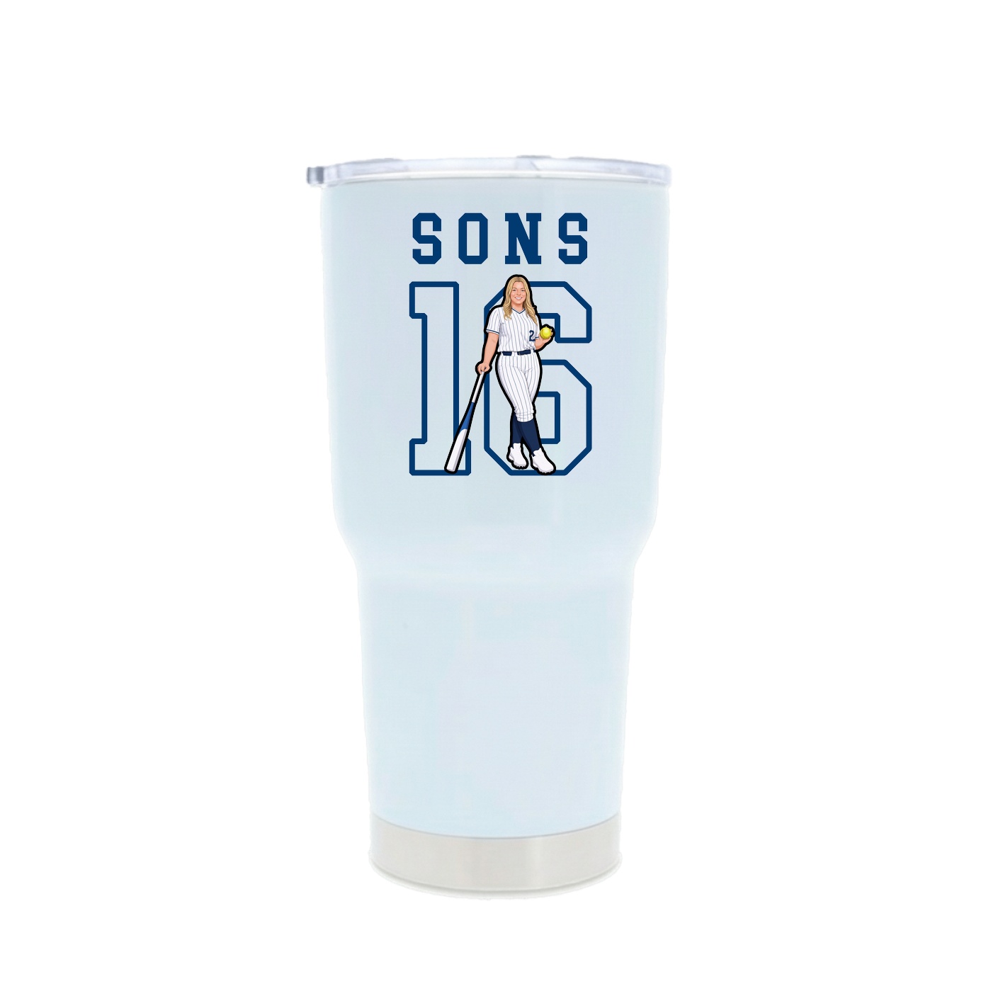 30oz Stainless Steel Tumbler — Shirsey in White