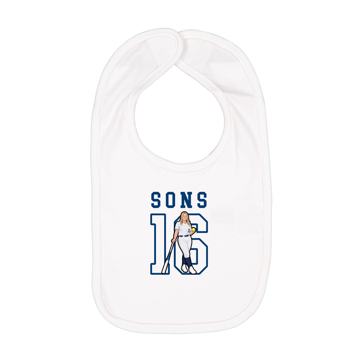 Infant Bib — Shirsey in White