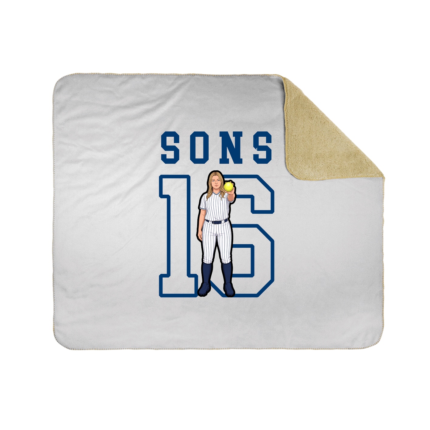 Throw Blanket — Shirsey in White