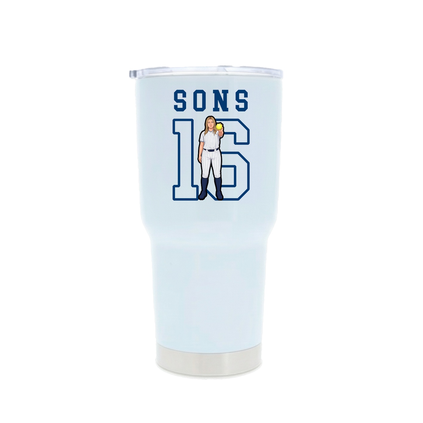 30oz Stainless Steel Tumbler — Shirsey in White