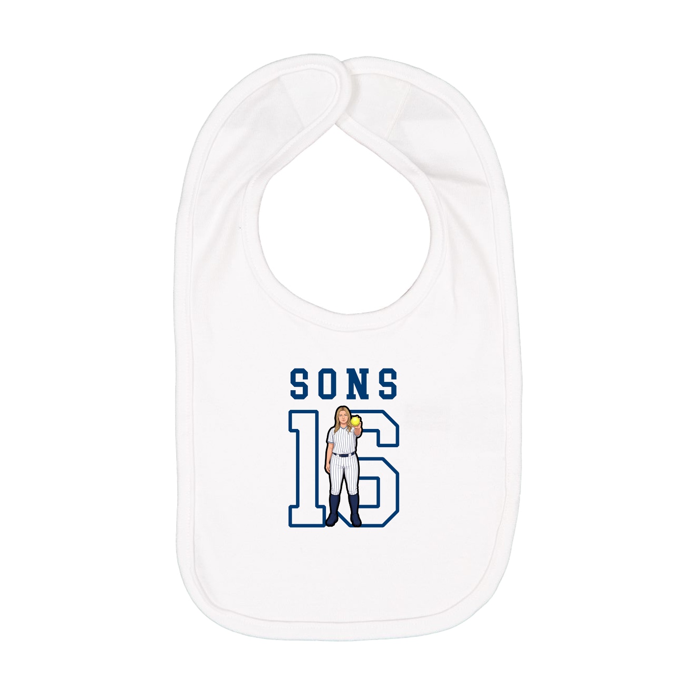 Infant Bib — Shirsey in White