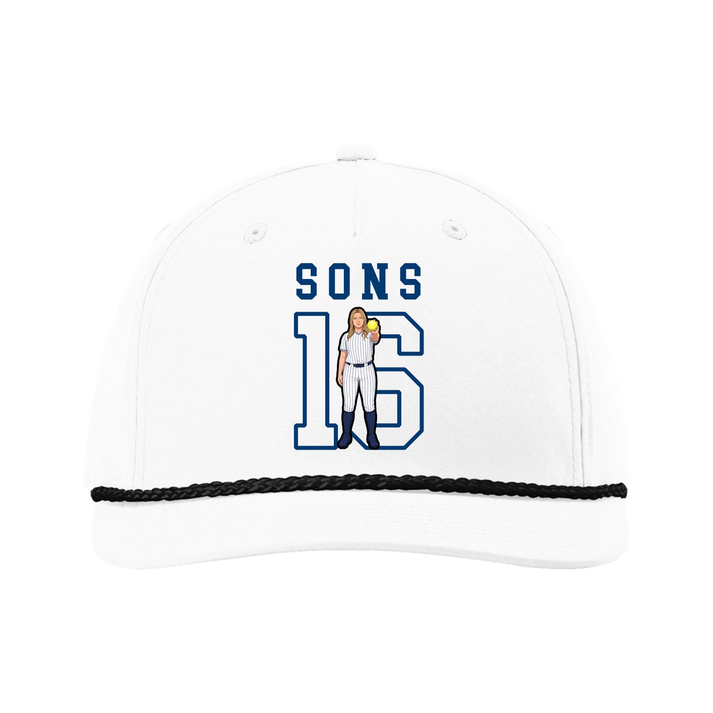 Five-Panel Classic Rope Cap — Shirsey in White