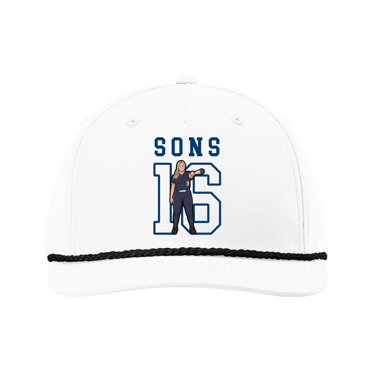 Five-Panel Classic Rope Cap — Shirsey in White