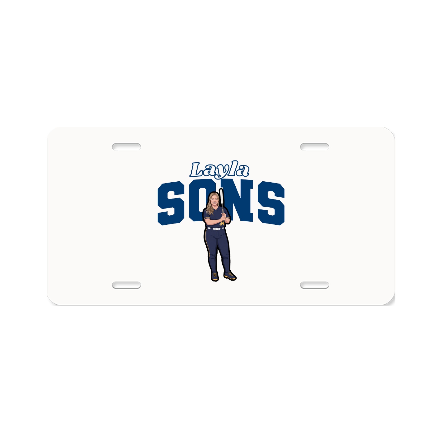 License Plate — Name Arch in Classic