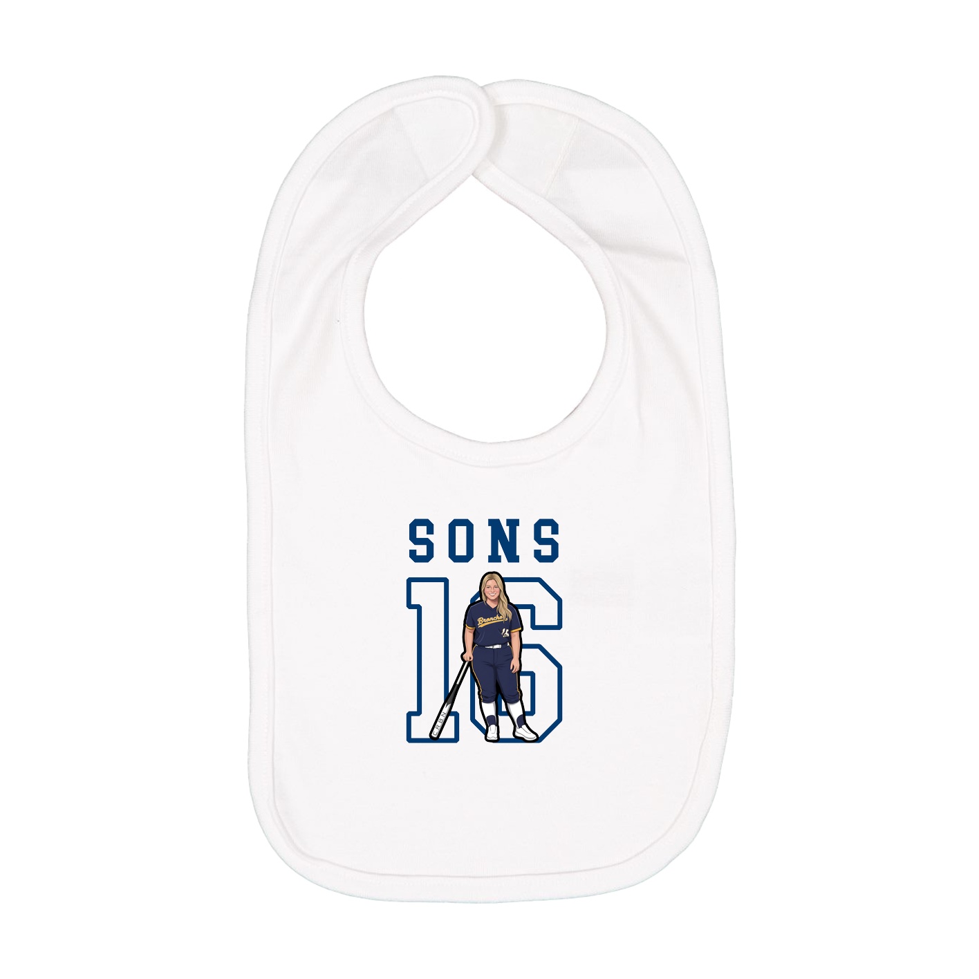 Infant Bib — Shirsey in White