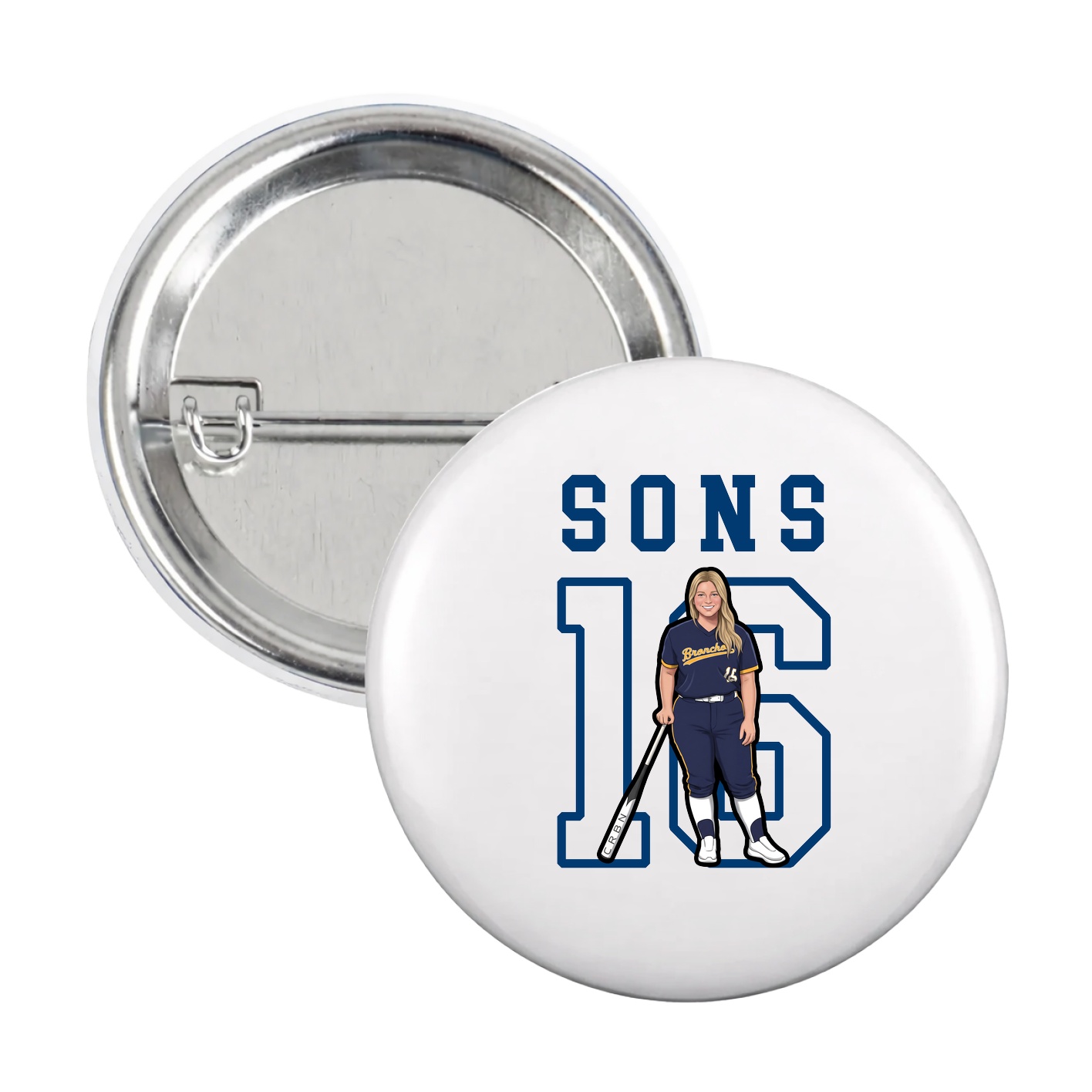Game Day Button — Shirsey in White