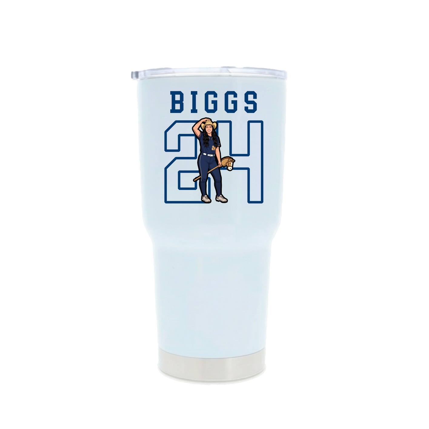 30oz Stainless Steel Tumbler — Shirsey in White