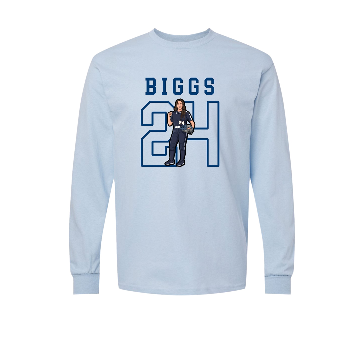 Long Sleeve Tee — Shirsey in Light Blue