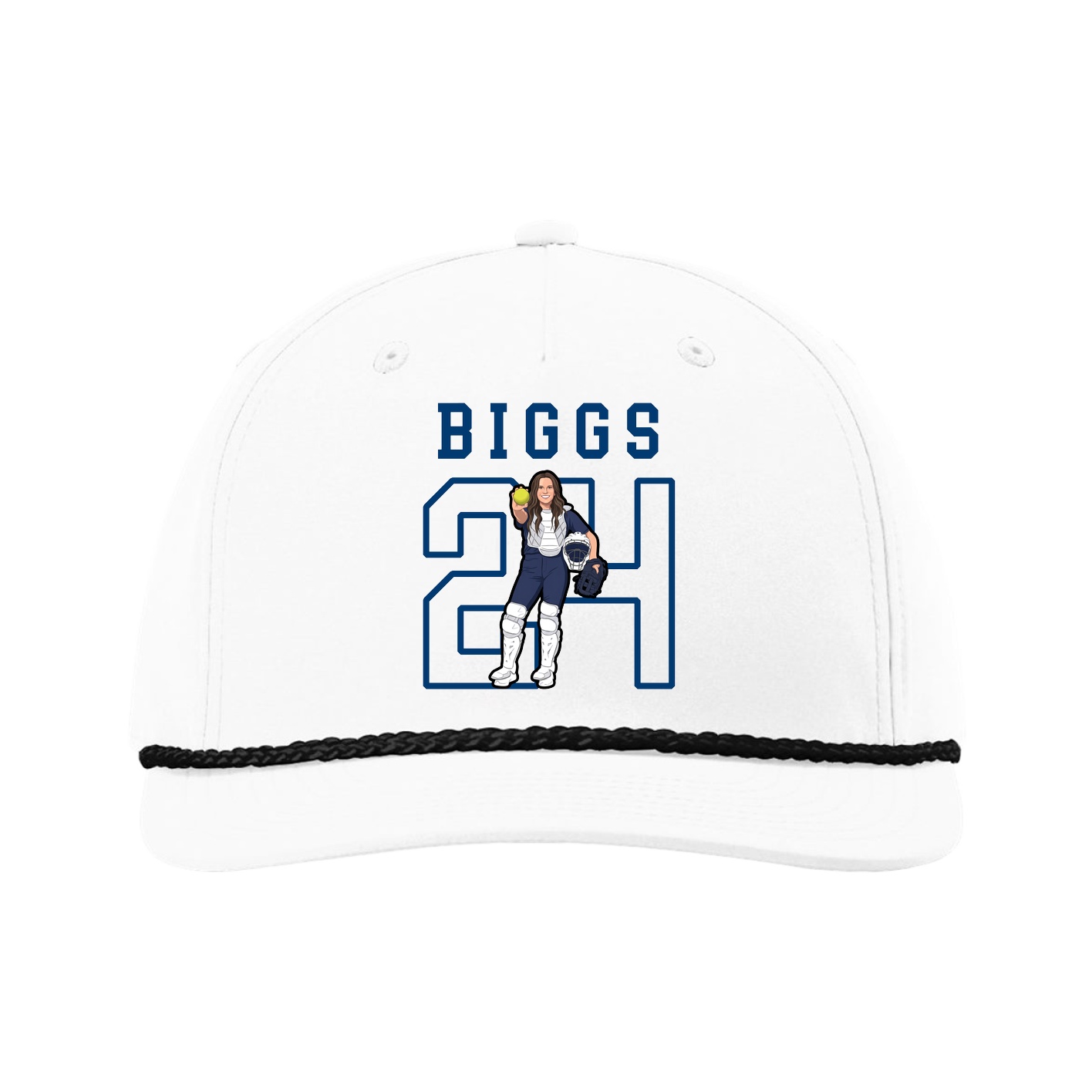 Five-Panel Classic Rope Cap — Shirsey in White