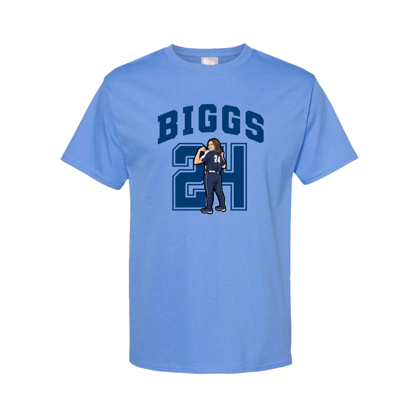 Tee — Number in Powder Blue