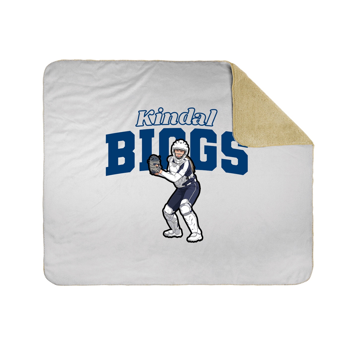 Throw Blanket — Name Arch in White