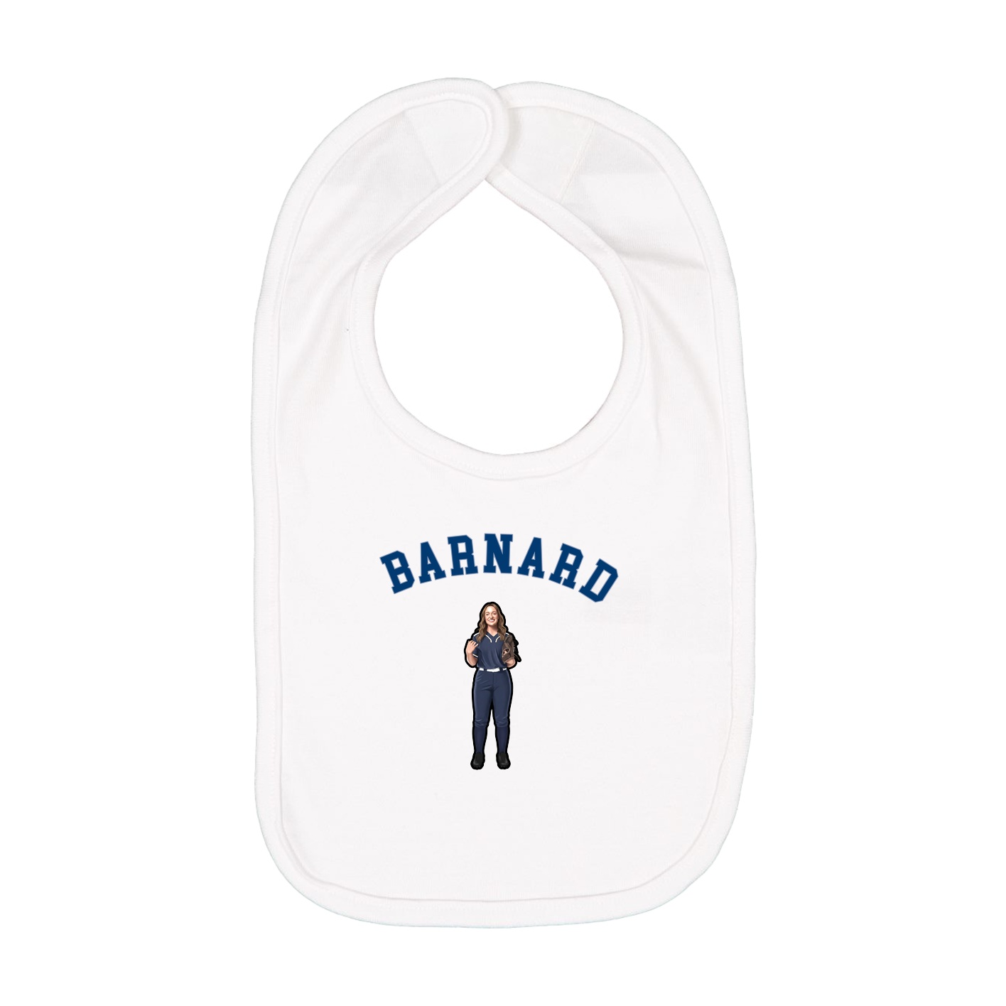 Infant Bib — Shirsey Arch in White