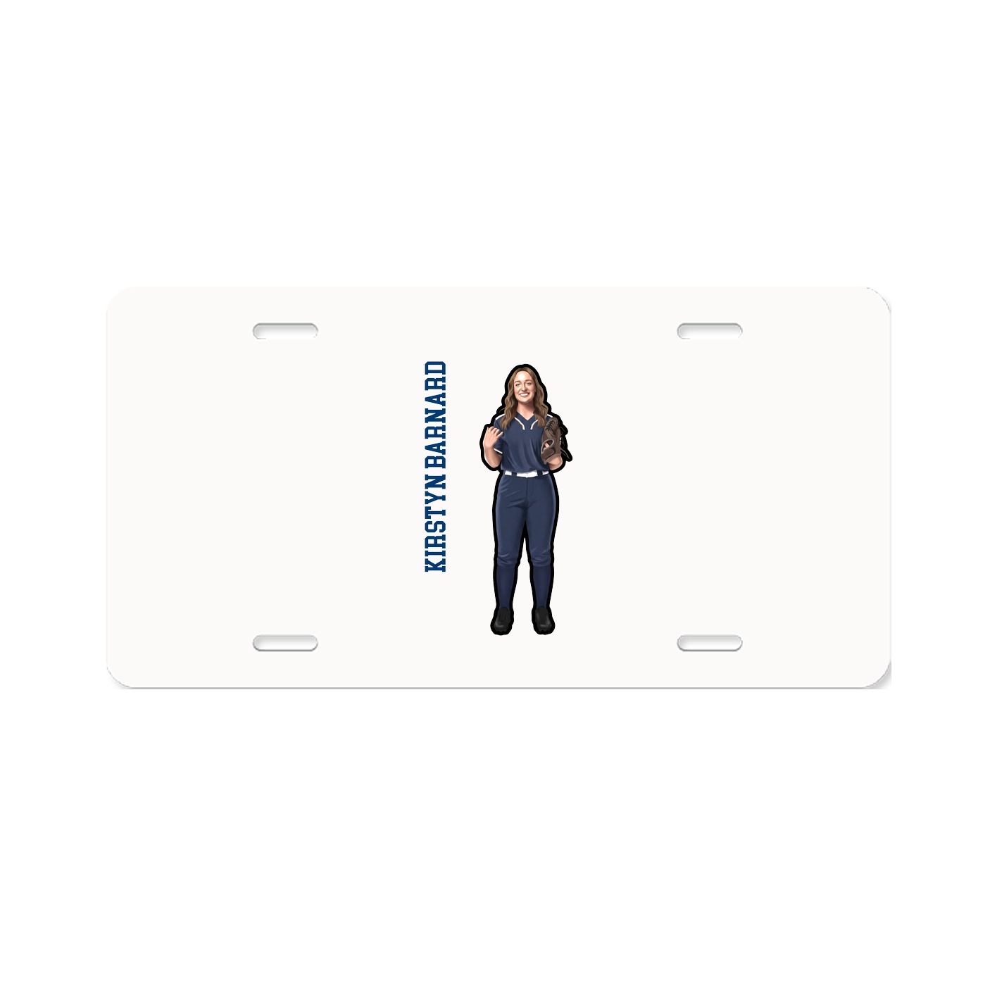 License Plate — Name Vertical in Classic