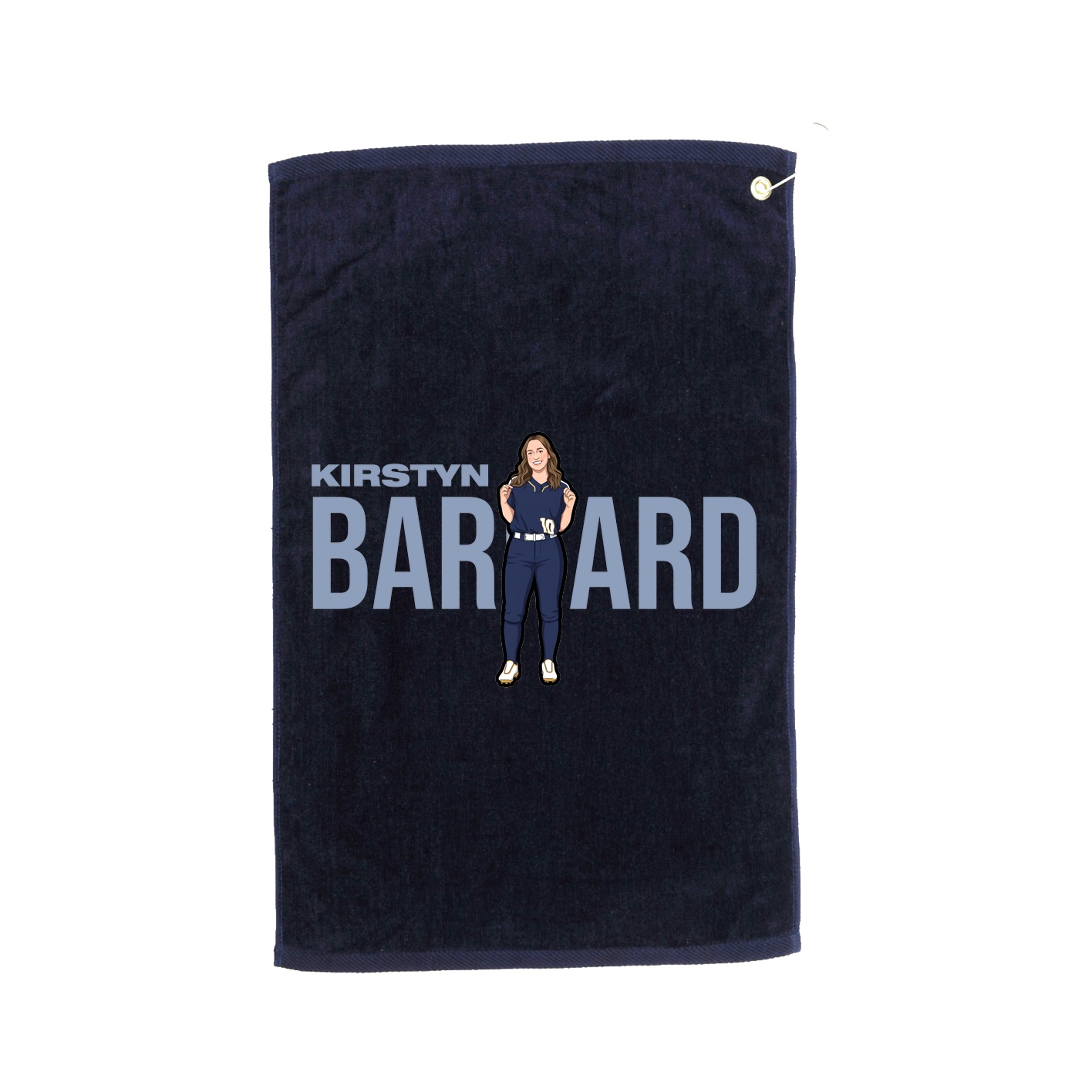 Golf Towel — Player Name in Navy