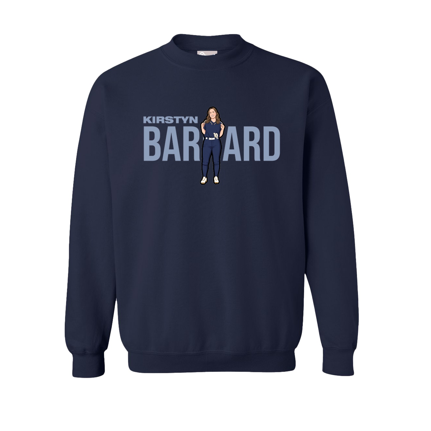 Fleece Crew — Player Name in Navy