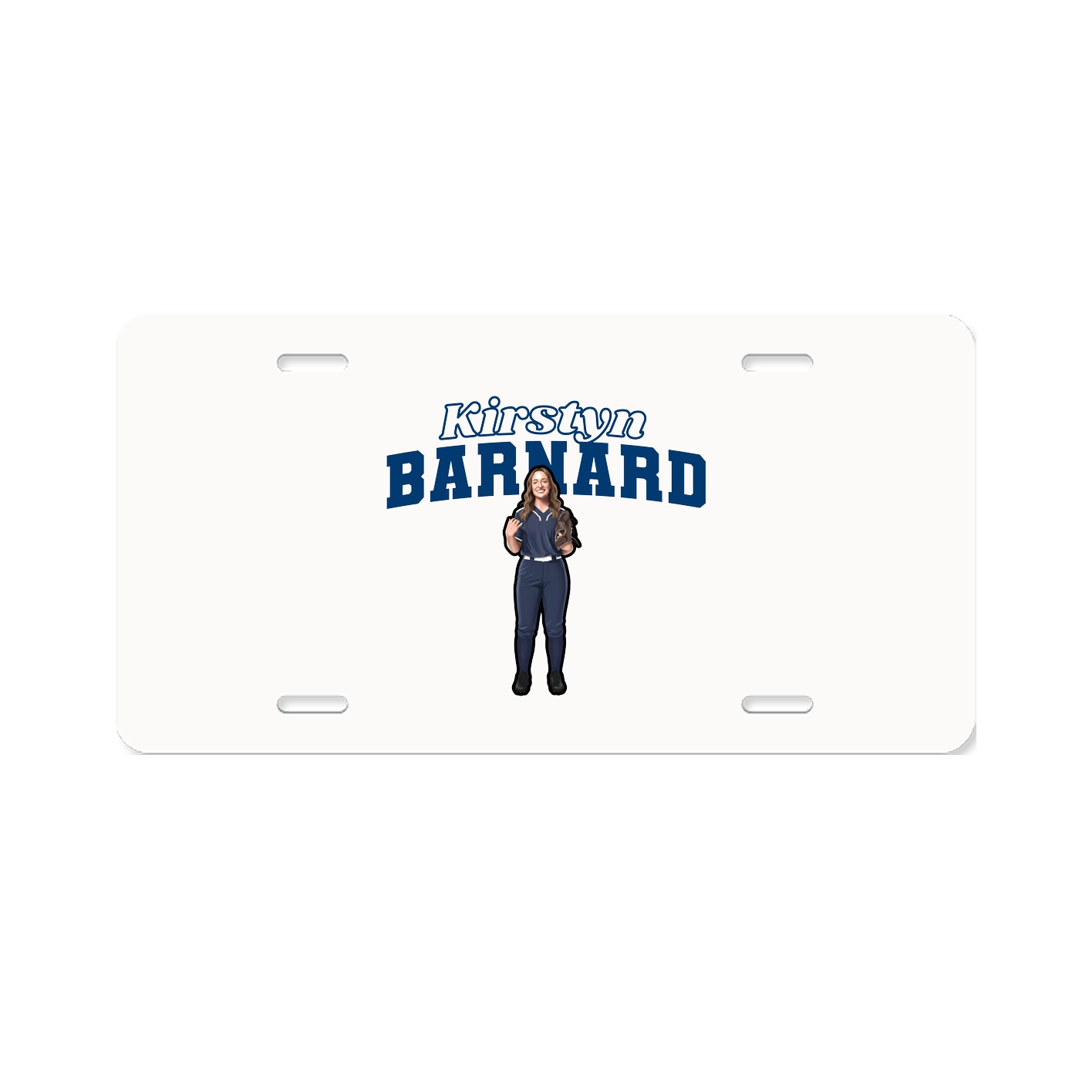 License Plate — Name Arch in Classic