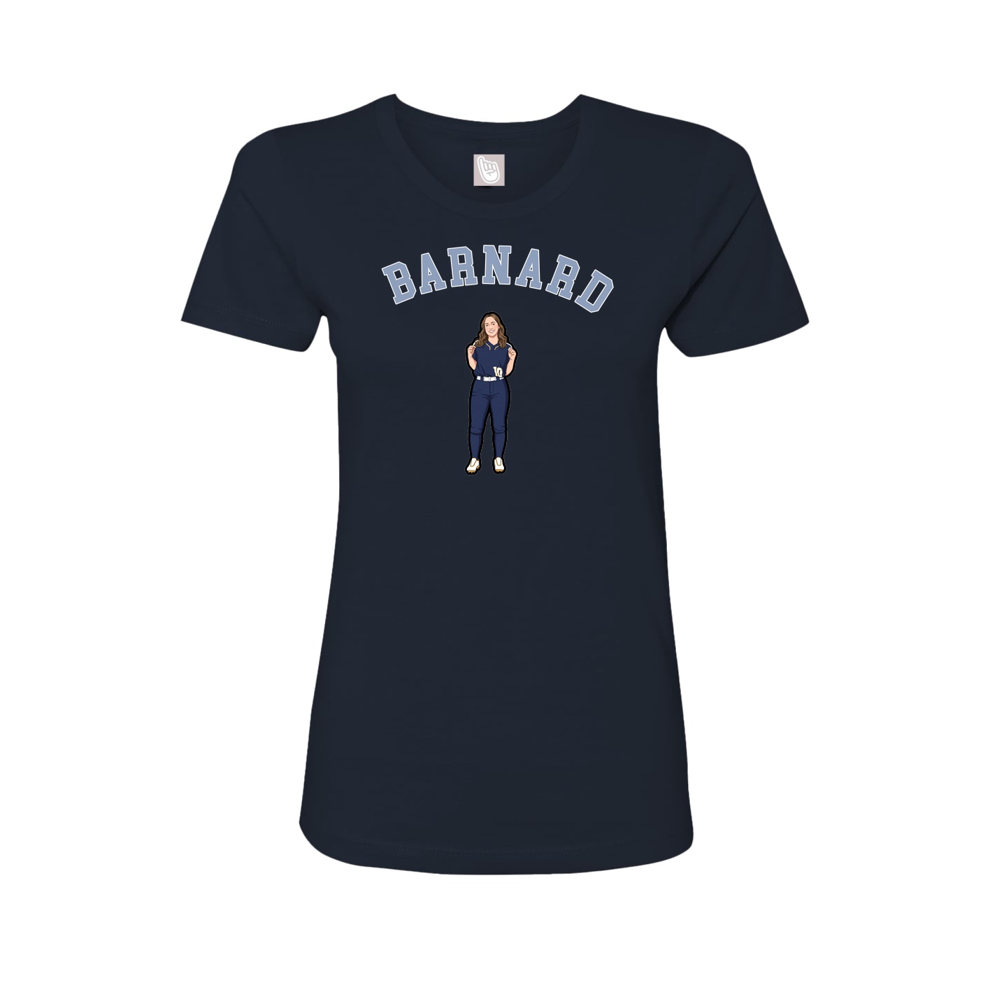 Fitted Women's Tee — Shirsey Arch in Navy