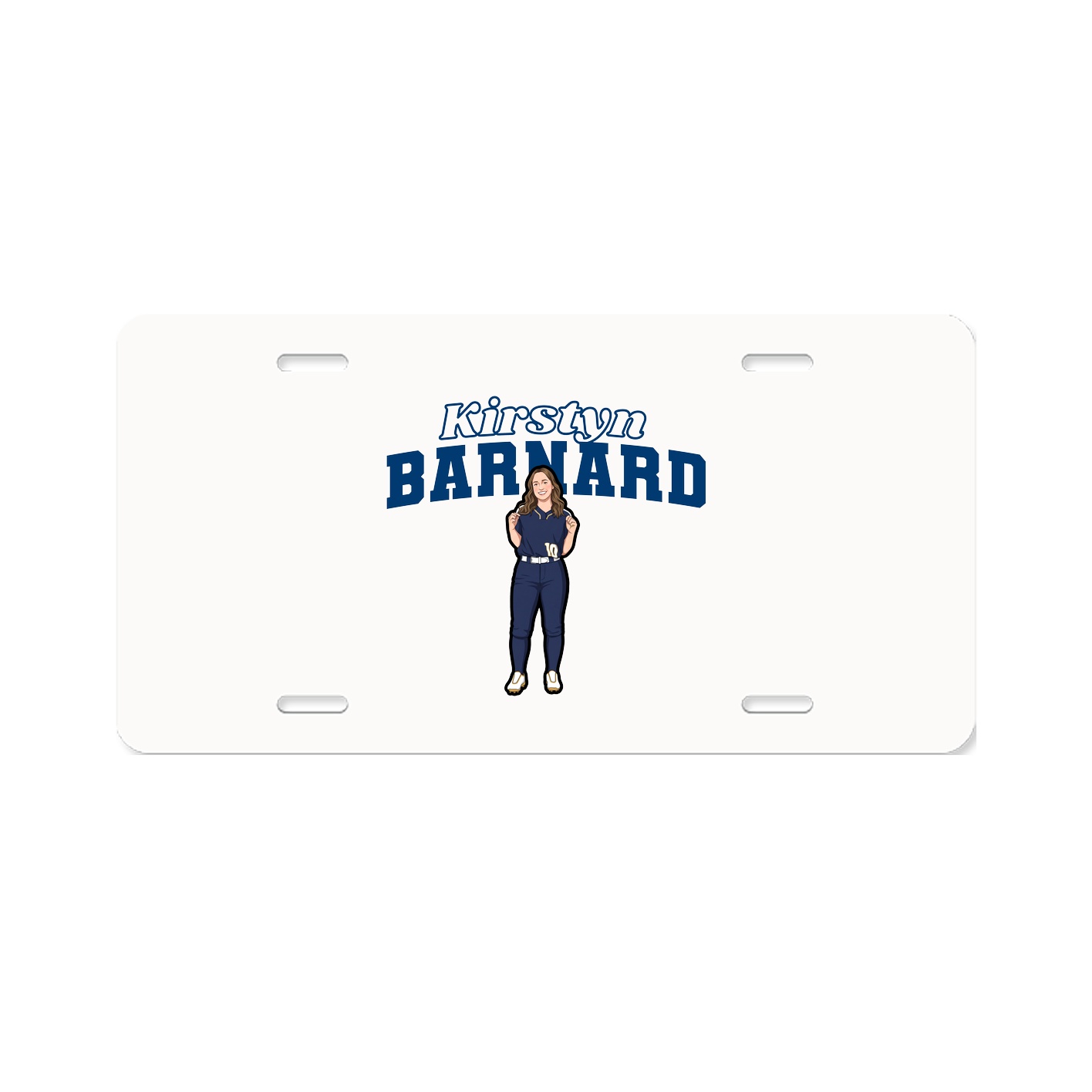 License Plate — Name Arch in Classic