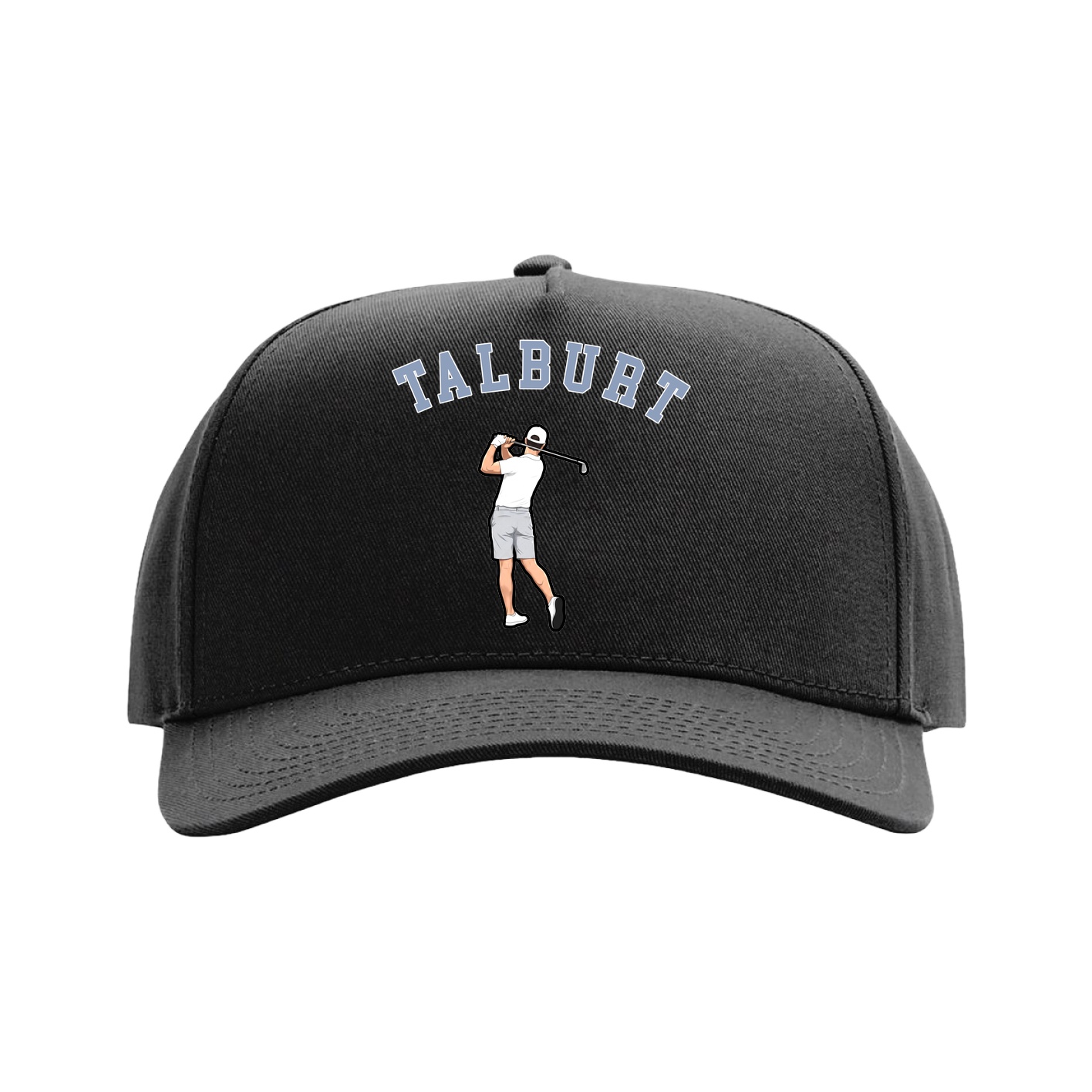 Full Fabric Five-Panel Champ Cap — Shirsey Arch in Black