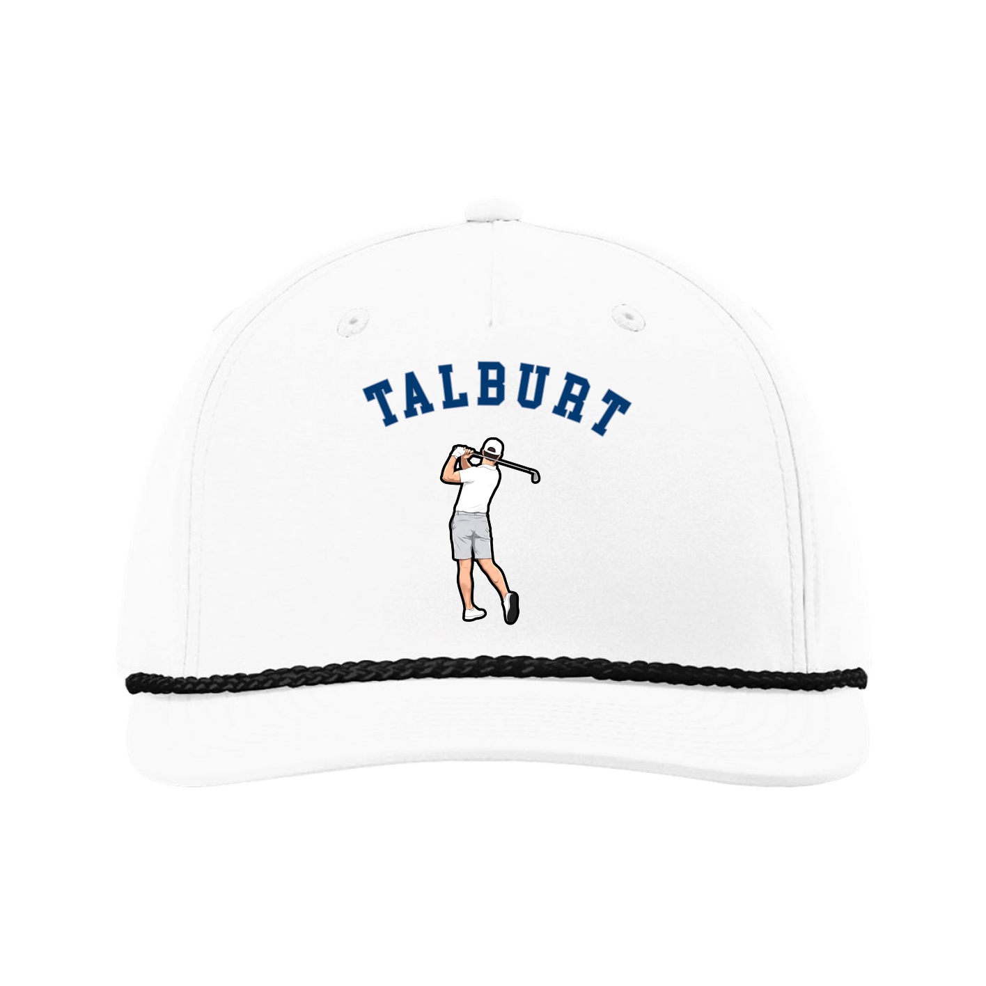 Five-Panel Classic Rope Cap — Shirsey Arch in White